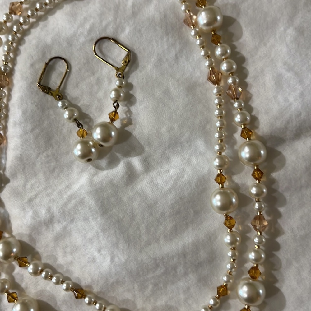 SWAROVSKI Hand Made Necklace and earrings